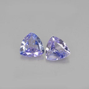 캐럿 천연 바이올렛 블루 탄자나이트 보석, 트릴리언, 4.7×4.5 mm, VS