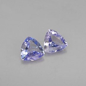 캐럿 천연 바이올렛 블루 탄자나이트 보석, 트릴리언, 4.7×4.5 mm, VS