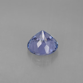 1.75캐럿 천연 푸르스름한 바이올렛 탄자나이트, 라운드 컷, 7.36 mm, VVS-VS