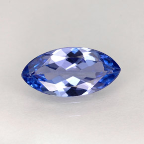 1.02캐럿 천연 바이올렛 블루 탄자나이트, 마퀴즈, 9.9×5 mm, VVS