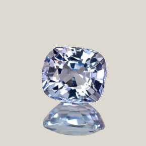 0.80캐럿 천연 바이올렛 블루 탄자나이트, 쿠션 컷, 5.7×4.9 mm, VVS