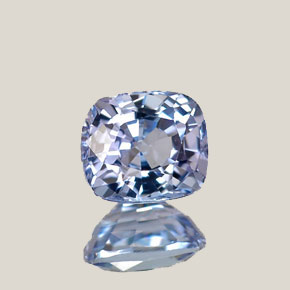 0.80캐럿 천연 바이올렛 블루 탄자나이트, 쿠션 컷, 5.7×4.9 mm, VVS