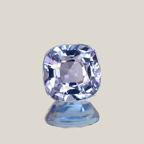 0.70캐럿 천연 바이올렛 블루 탄자나이트, 쿠션 컷, 5.2×5.2 mm, VVS