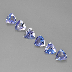 캐럿 천연 바이올렛 블루 탄자나이트 보석, 트릴리언, 4.6×4.5 mm, VS