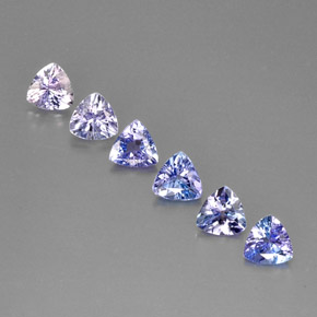 캐럿 천연 바이올렛 블루 탄자나이트 보석, 트릴리언, 4.5×4.5 mm, VS