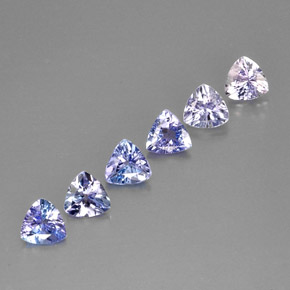 캐럿 천연 바이올렛 블루 탄자나이트 보석, 트릴리언, 4.5×4.5 mm, VS