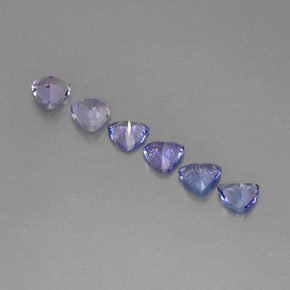 캐럿 천연 바이올렛 블루 탄자나이트 보석, 트릴리언, 4.5×4.5 mm, VS