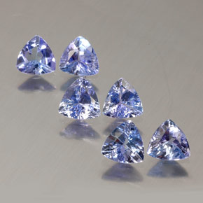 캐럿 천연 바이올렛 블루 탄자나이트 보석, 트릴리언, 4.5×4.5 mm, VS