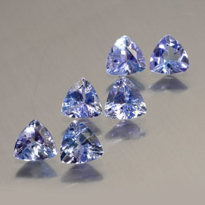 캐럿 천연 바이올렛 블루 탄자나이트 보석, 트릴리언, 4.5×4.5 mm, VS