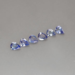 캐럿 천연 바이올렛 블루 탄자나이트 보석, 배 모양, 5.1×4.1 mm, VS