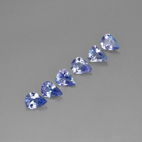 캐럿 천연 바이올렛 블루 탄자나이트 보석, 배 모양, 4.9×3.9 mm, VS