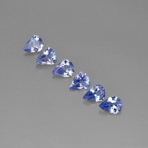 캐럿 천연 바이올렛 블루 탄자나이트 보석, 배 모양, 4.9×3.9 mm, VS