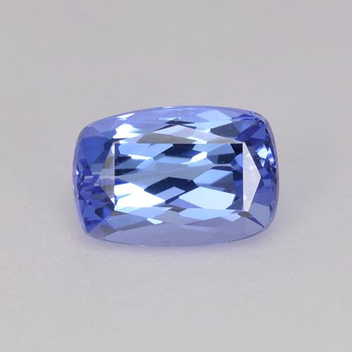 0.99캐럿 천연 파스텔 블루 탄자나이트, 쿠션 컷, 6.9×4.7 mm, VVS-VS