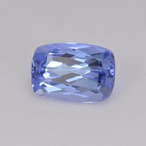0.99캐럿 천연 파스텔 블루 탄자나이트, 쿠션 컷, 6.9×4.7 mm, VVS-VS