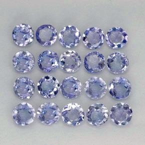 캐럿 천연 바이올렛 블루 탄자나이트 보석, 라운드 컷, 2.81 mm, VVS-VS