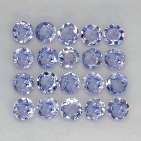 캐럿 천연 바이올렛 블루 탄자나이트 보석, 라운드 컷, 2.81 mm, VVS-VS