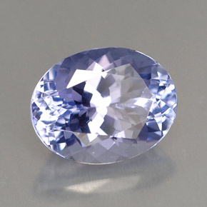 3.14캐럿 천연 바이올렛 블루 탄자나이트, 타원형 컷, 10×7.9 mm, VVS-VS