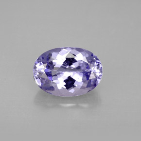 2.46캐럿 천연 푸르스름한 바이올렛 탄자나이트, 타원형 컷, 10×7.1 mm, VS