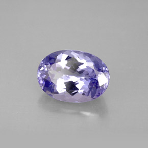 2.46캐럿 천연 푸르스름한 바이올렛 탄자나이트, 타원형 컷, 10×7.1 mm, VS