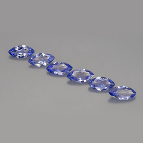 캐럿 천연 푸르스름한 바이올렛 탄자나이트 보석, 마퀴즈, 7.1×3.5 mm, VVS-VS
