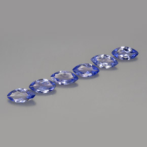 캐럿 천연 푸르스름한 바이올렛 탄자나이트 보석, 마퀴즈, 7.1×3.5 mm, VVS-VS