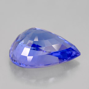 11.73캐럿 천연 바이올렛 블루 탄자나이트, 배 모양, 17.7×12.6 mm, VVS-VS