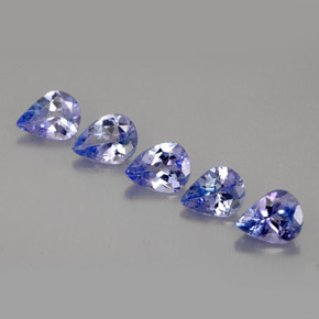 캐럿 천연 푸르스름한 바이올렛 탄자나이트 보석, 배 모양, 5.1×3.9 mm, VVS-VS