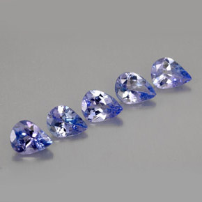 캐럿 천연 푸르스름한 바이올렛 탄자나이트 보석, 배 모양, 5.1×3.9 mm, VVS-VS