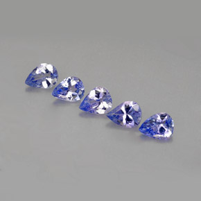 캐럿 천연 푸르스름한 보라색 탄자나이트 보석, 배 모양, VVS-VS