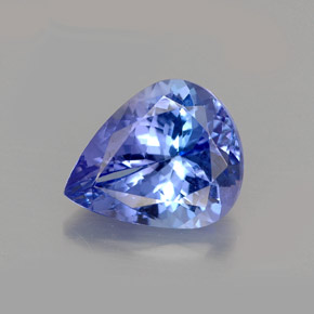 3.23캐럿 천연 바이올렛 탄자나이트, 배 모양, 10.8×8.8 mm, VS