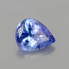 3.23캐럿 천연 바이올렛 탄자나이트, 배 모양, 10.8×8.8 mm, VS