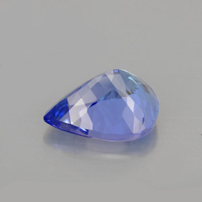 3.23캐럿 천연 바이올렛 탄자나이트, 배 모양, 10.8×8.8 mm, VS