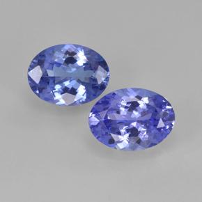 3.00캐럿 천연 강렬한 바이올렛 블루 탄자나이트 보석, 타원형 컷, 8.3×6.3 mm, VVS-VS