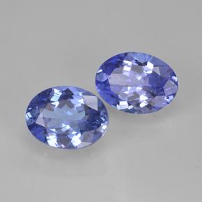 3.00캐럿 천연 강렬한 바이올렛 블루 탄자나이트 보석, 타원형 컷, 8.3×6.3 mm, VVS-VS