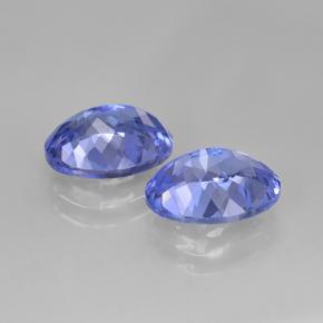 3.00캐럿 천연 강렬한 바이올렛 블루 탄자나이트 보석, 타원형 컷, 8.3×6.3 mm, VVS-VS