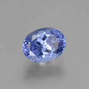 1.45캐럿 천연 바이올렛 블루 탄자나이트, 타원형 컷, 7.9×6 mm, VS