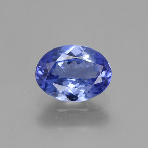 1.32캐럿 천연 파스텔 블루 탄자나이트, 타원형 컷, 8.2×6.1 mm, VVS-VS