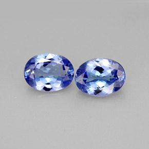 캐럿 천연 바이올렛 블루 탄자나이트 보석, 타원형 컷, 8×6.1 mm, VVS-VS