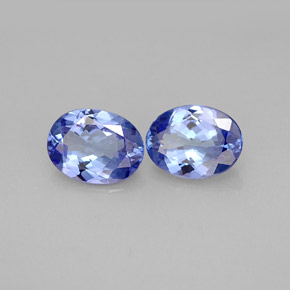 캐럿 천연 바이올렛 블루 탄자나이트 보석, 타원형 컷, 8×6.1 mm, VVS-VS