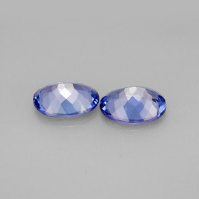 캐럿 천연 바이올렛 블루 탄자나이트 보석, 타원형 컷, 8×6.1 mm, VVS-VS