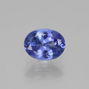 1.30캐럿 천연 미디엄 네이비 블루 탄자나이트, 타원형 컷, 8.2×6.3 mm, VS