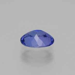 1.30캐럿 천연 미디엄 네이비 블루 탄자나이트, 타원형 컷, 8.2×6.3 mm, VS