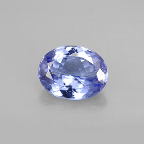 2.14캐럿 천연 푸르스름한 바이올렛 탄자나이트, 타원형 컷, 9.5×7.5 mm, VVS-VS