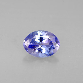 1.00캐럿 천연 바이올렛 블루 탄자나이트, 타원형 컷, 7.9×6 mm, VVS-VS