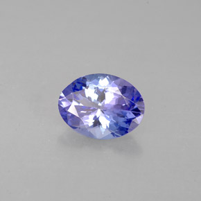 1.00캐럿 천연 바이올렛 블루 탄자나이트, 타원형 컷, 7.9×6 mm, VVS-VS