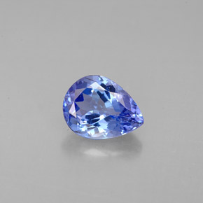 1.39캐럿 천연 바이올렛 블루 탄자나이트, 배 모양, 8.1×6.2 mm, VVS-VS