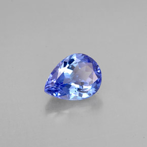 1.39캐럿 천연 바이올렛 블루 탄자나이트, 배 모양, 8.1×6.2 mm, VVS-VS