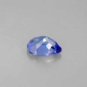 1.39캐럿 천연 바이올렛 블루 탄자나이트, 배 모양, 8.1×6.2 mm, VVS-VS