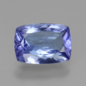 1.78캐럿 천연 미디엄 네이비 블루 탄자나이트, 쿠션 컷, 9.1×6.5 mm, VVS-VS