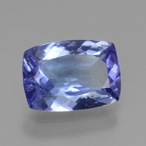 1.78캐럿 천연 미디엄 네이비 블루 탄자나이트, 쿠션 컷, 9.1×6.5 mm, VVS-VS